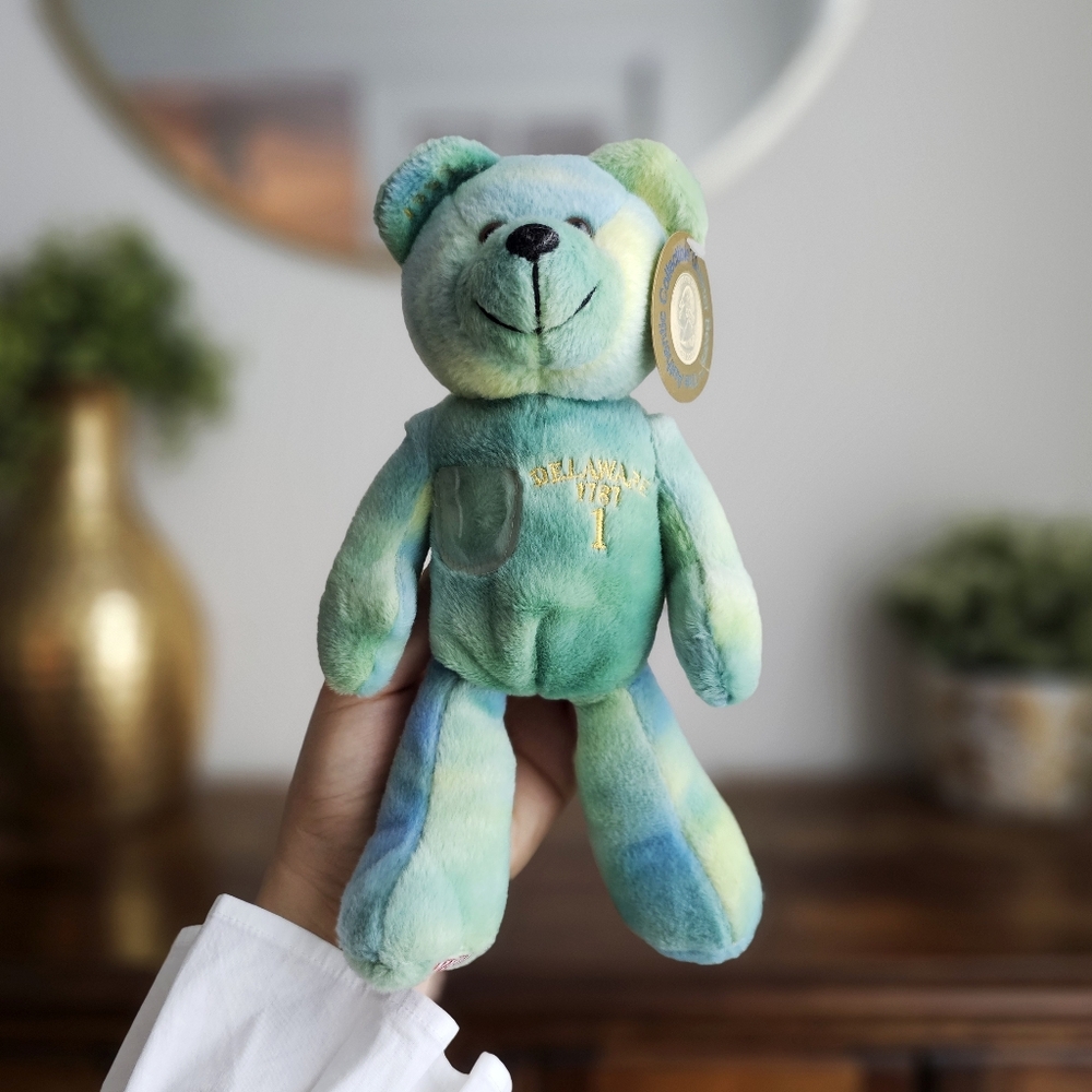 🧸 Delaware 1787 #1 Authentic Quarter Bear  1999 Timeless Toys Collectible Plush